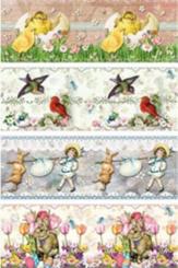 Schrumpffolie Ostern II für Eier 8cm, 4 Schrumpfbanderolen 