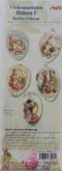 5 Schrumpffolien Ostern I für Eier 6x4cm, 5 Schrumpfbanderolen 