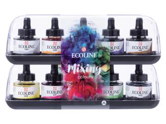 Ecoline Mixing Colors Wasserfarbe, 10 Gläser a 30 ml 