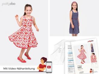 Schnittmuster Leni Kinderkleid by pattydoo, Größe 92-146 