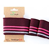 Cuff Me Glam Bündchen 463G150 Col. 01- Bordeaux Silber 