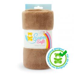 SuperSoft Plüsch Stoff SNUGLY 5mm Florlänge, 75x100cm, taupe 