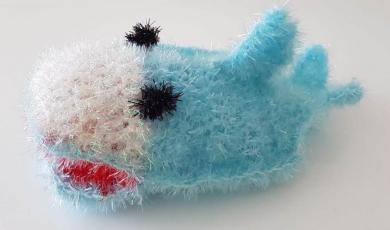 Häkelset Hai Hugo aus Schwammgarn 