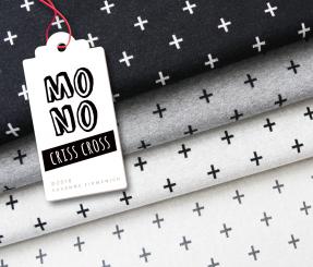 Baumwolljacquard Mono *criss cross* A99/A00 Wintersw./Sch 