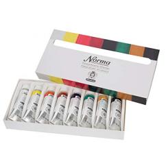 Norma Ölfarben Malkasten Kartonset, 8x60ml 
