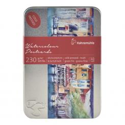 Aquarellpostkarten in Metallbox,matt 230g/m², 10,5x14,8cm , 30 Blatt 
