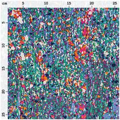 Musselin Bunt Pixel Hot Foil, 100% BW, 140 breit 