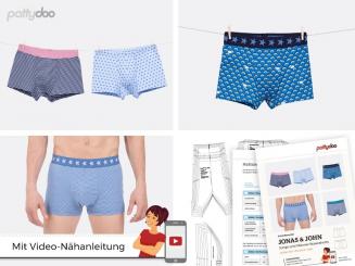 Schnittmuster Jonas & John Boxershorts by pattydoo 