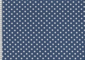 Baumwollstoff Judith,Tupfen jeans- blau, Breite 148cm 