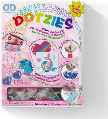 DIAMOND DOTZ DOTZIES Diamond Art Kit pink, 14 Farben 