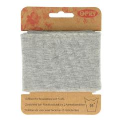 Opry Bündchen elastisch 6,5cm 1,1m, hellgrau 