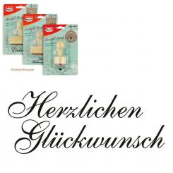 Stempel "Herzlichen Glückwunsch" 50x20mm 