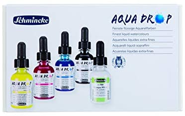 Aqua Drop Aquarellmalkasten 5x30ml, Primärfarben + Opaque White 