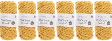 Creative Cotton Cord Makramee-Garn Durchmesser 5mm, senf 