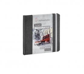 Toned  Watercolour Book Grey 14x14cm, 200g/m², 30 Bl./60 Seiten 