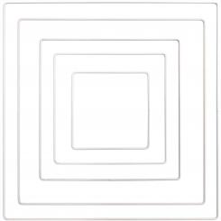Metallring Quadrat 25cm weiß 