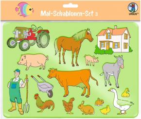 Mal-Schablonen-Set 3 6 transparente Schablonen 