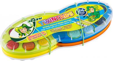 Jolly Twintabs Deckfarbkasten 24er-Kunststoffetui 