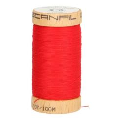 Scanfil Organic Cotton Nähgarn, Rot 100m, Farbe 4805 