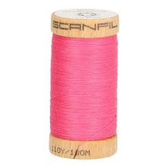 Scanfil Organic Cotton Nähgarn, Rosa 100m, Farbe 4810 