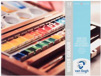Van Gogh Aquarellpapier Block, weiß 300g/m², 24x32cm,12 Blatt 