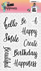 Transparenter Stempel A6, Create Happiness, 9-teilig 