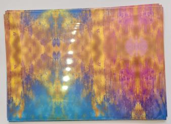 Flockfolie Watercolor Gold 2 A4 