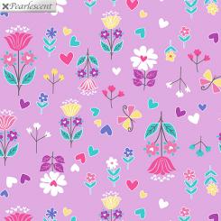 Baumwollstoff, Migal Flowers Lilac Breite 112cm 