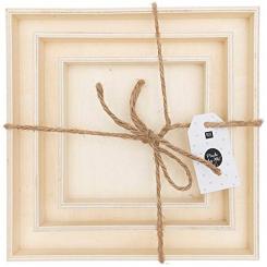 Holz Deko-Tabletts, Quadrat 3-teilig 