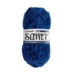 myboshi Samt, Chenille-Garn, Farbe 855 Pfau 