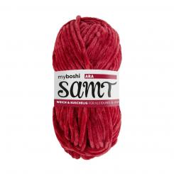 myboshi Samt, Chenille-Garn, Farbe 834 Ara 