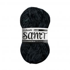 myboshi Samt, Chenille-Garn, Farbe 896 Rabe 