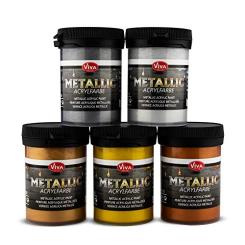 Metallic Acrylfarbe 5er Set 5 x100ml 