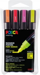 Marker UNI POSCA PC-5M, Neon 4er Set 