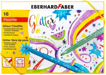 Fasermaler Glitter  16er Geschenkbox 