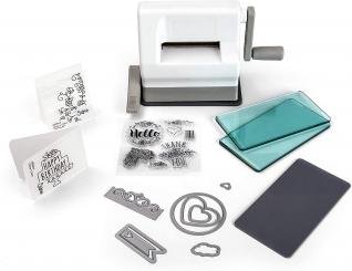 Sizzix Sidekick Starter Kit, White & Gray, Stanzmaschine, 22 Teile 