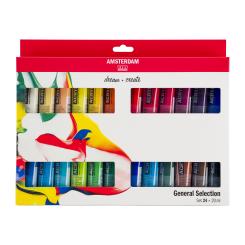 Amsterdam Acrylfarben Set, 24x20ml General Selection Set 