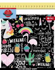 Baumwollsweat Einhorn Fräulein von Julie 