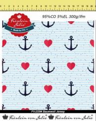 Baumwolljersey Ankerherz Fräulein von Julie 