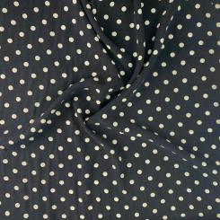 Cupro Punkte weiß/schwarz 