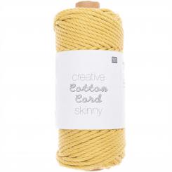 Creative Cotton Cord Skinny, gelb 55m, D: 3mm, Farbe 002 