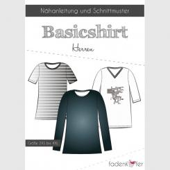 Papierschnittmuster Basicshirt Herrn Herren 