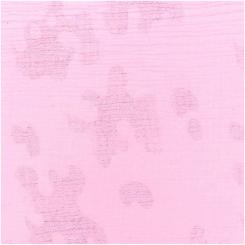 Krinkelmusselin boubonrosa; Hot foil Breite 130cm 