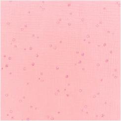 Krinkelmusselin lachs, hot foil Breite 130cm 