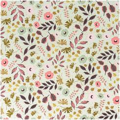 Baumwollstoff  Blumen und Blätter Rico Design Stoff 