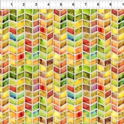 Baumwollstoff Dinosaur Friends Chevron - Multi, Bfeite 112cm 