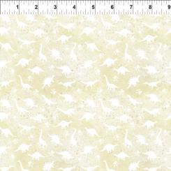Baumwollstoff Dinosaur Friends Mini Dino - Cream, Breite 112cm 
