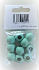 Holzperle Kugel 15mm, Loch 7mm, mint 10 Stück im Beutel 