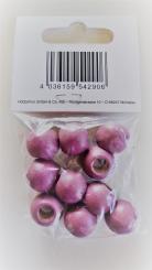 Holzperle Kugel 15mm, Loch 7mm, 10 Stück im Beutel, Rosenholz 