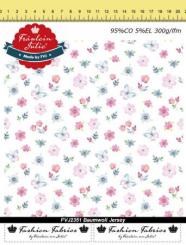 Baumwolljersey kleine Blümel FVJ-2351 